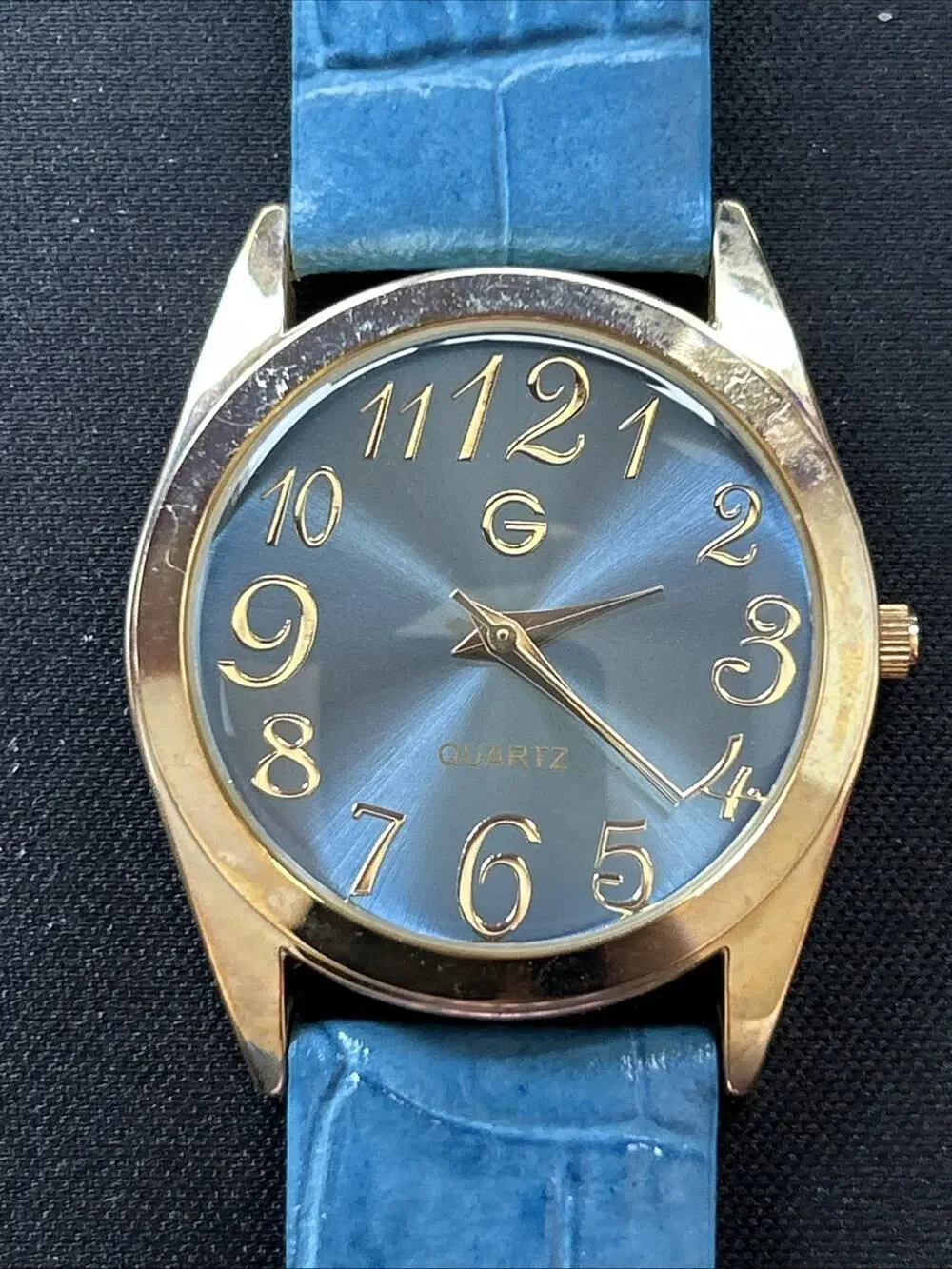 Gossip Gold Tone Blue Band Women’s Quartz Watch